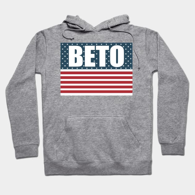 Beto 2020 Election American Flag Hoodie by epiclovedesigns
